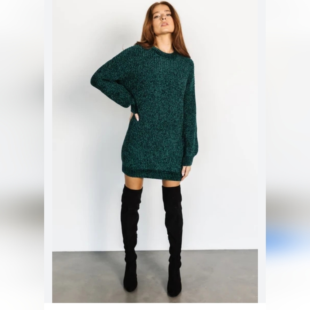 Balticborn Christa Sweater Dress in‎ Emerald Green Size XS Oversize